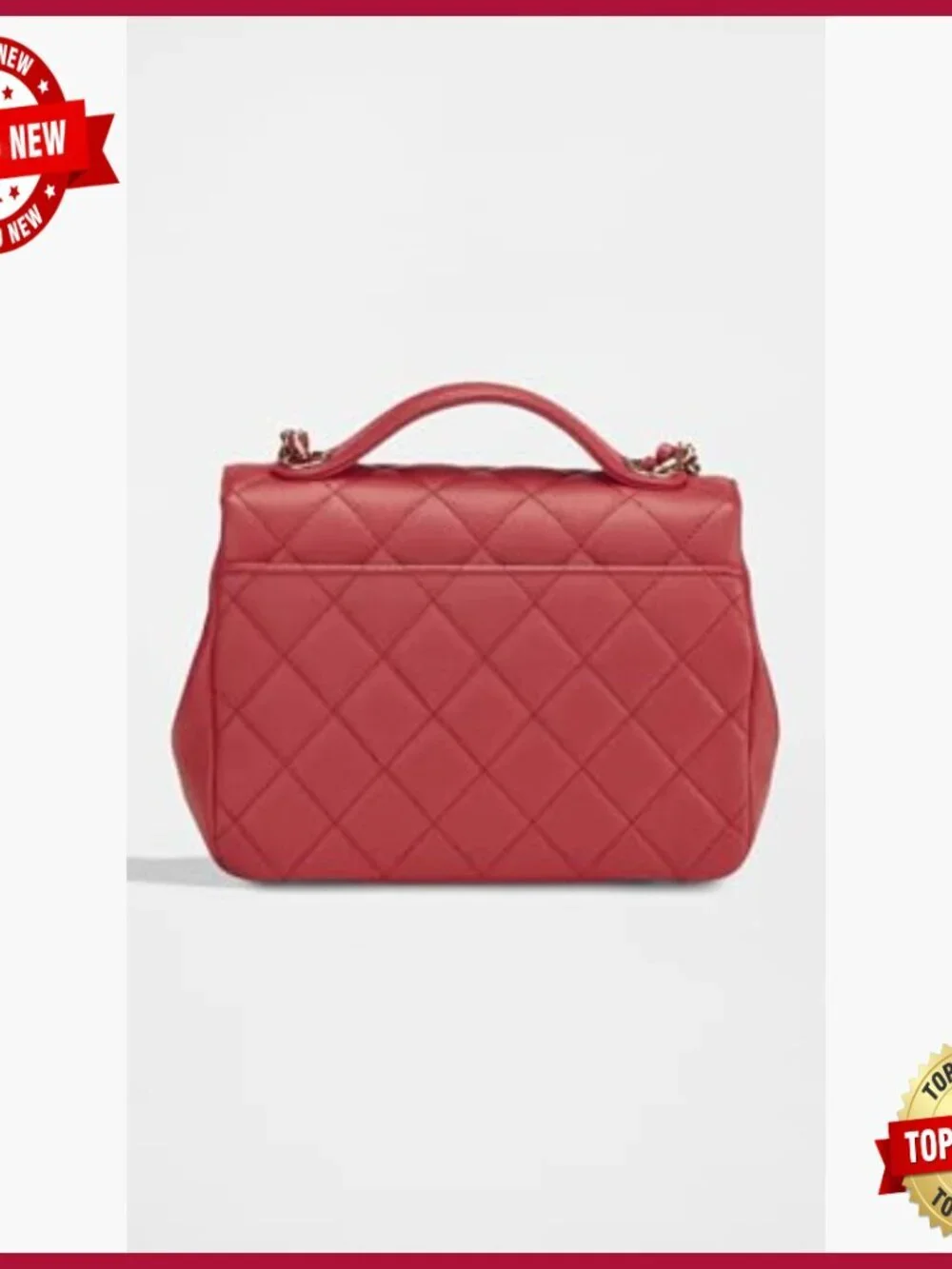 Quilted Caviar Flap Bag with Chain Strap, Pre-Owned Luxury Satchel - Picture 3 of 6